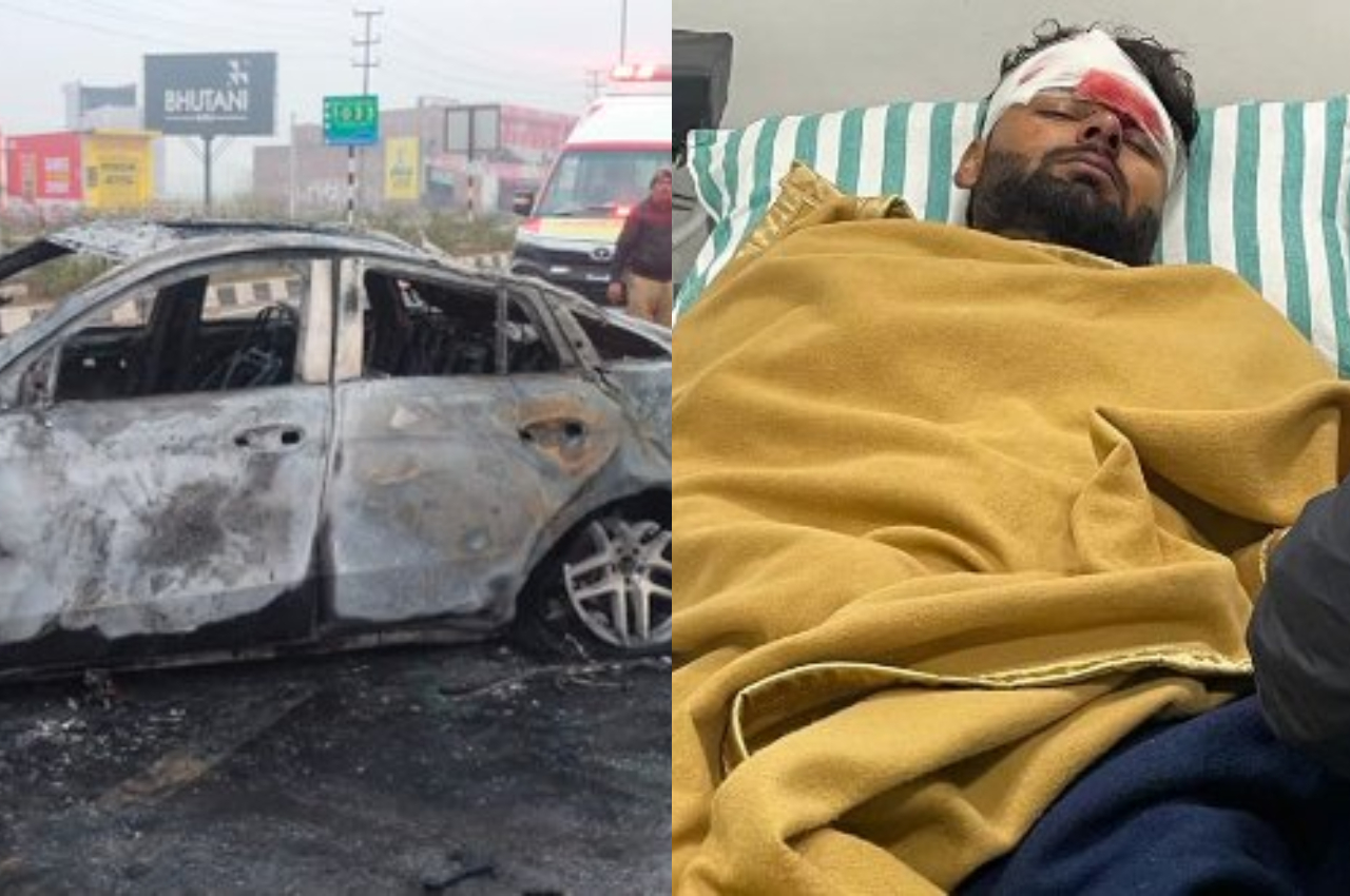 Rishabh Pant Accident: रेलिंग से टकराई कार में अचानक लगी भीषण आग, पंत को अस्पताल में कराया गया भर्ती