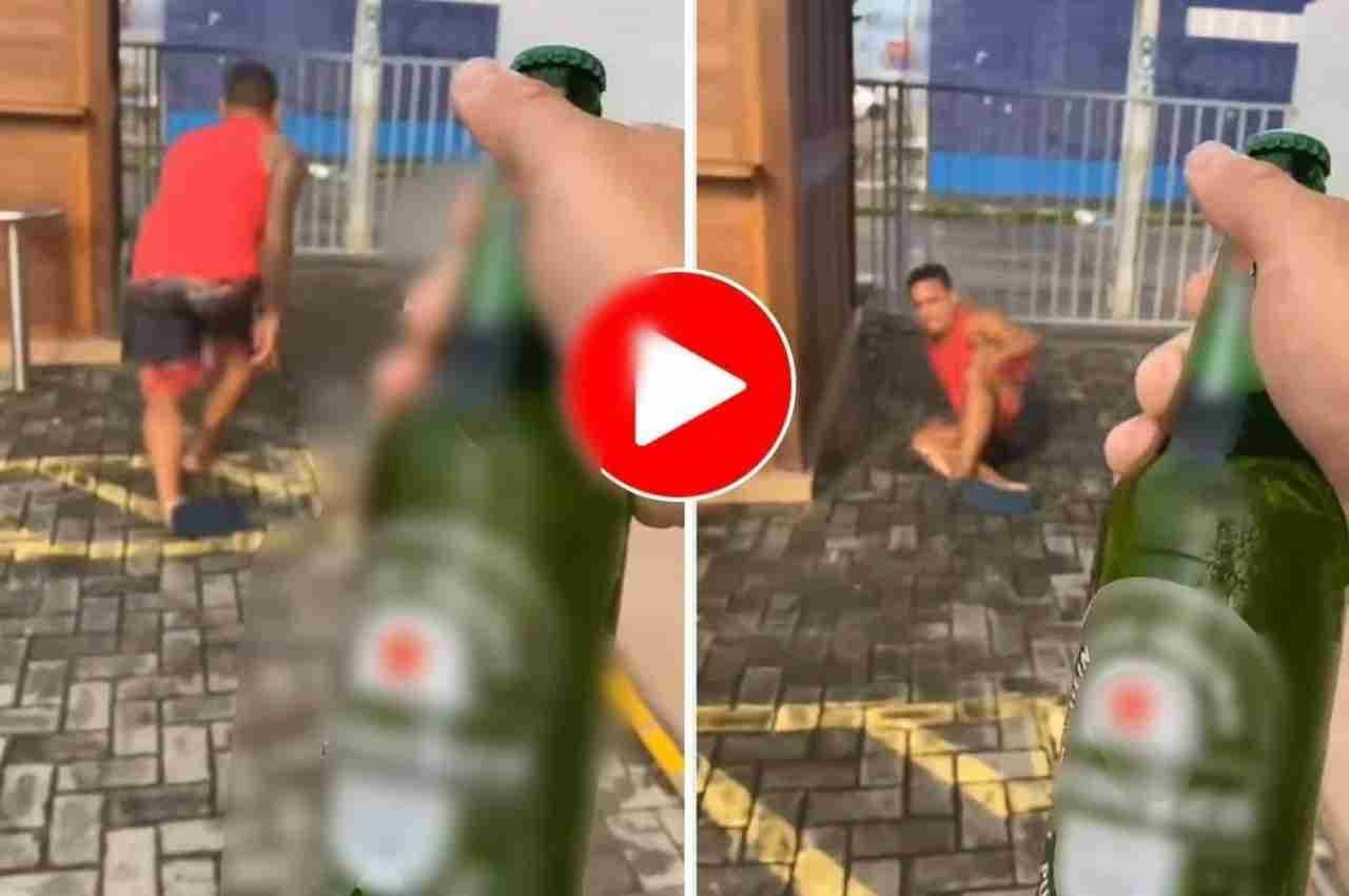 Viral Video: शराब की बोतल देख शख्स करने लगा अजीबोगरीब हरकतें, फिर जो हुआ वो देख नहीं रुकेगी हंसी