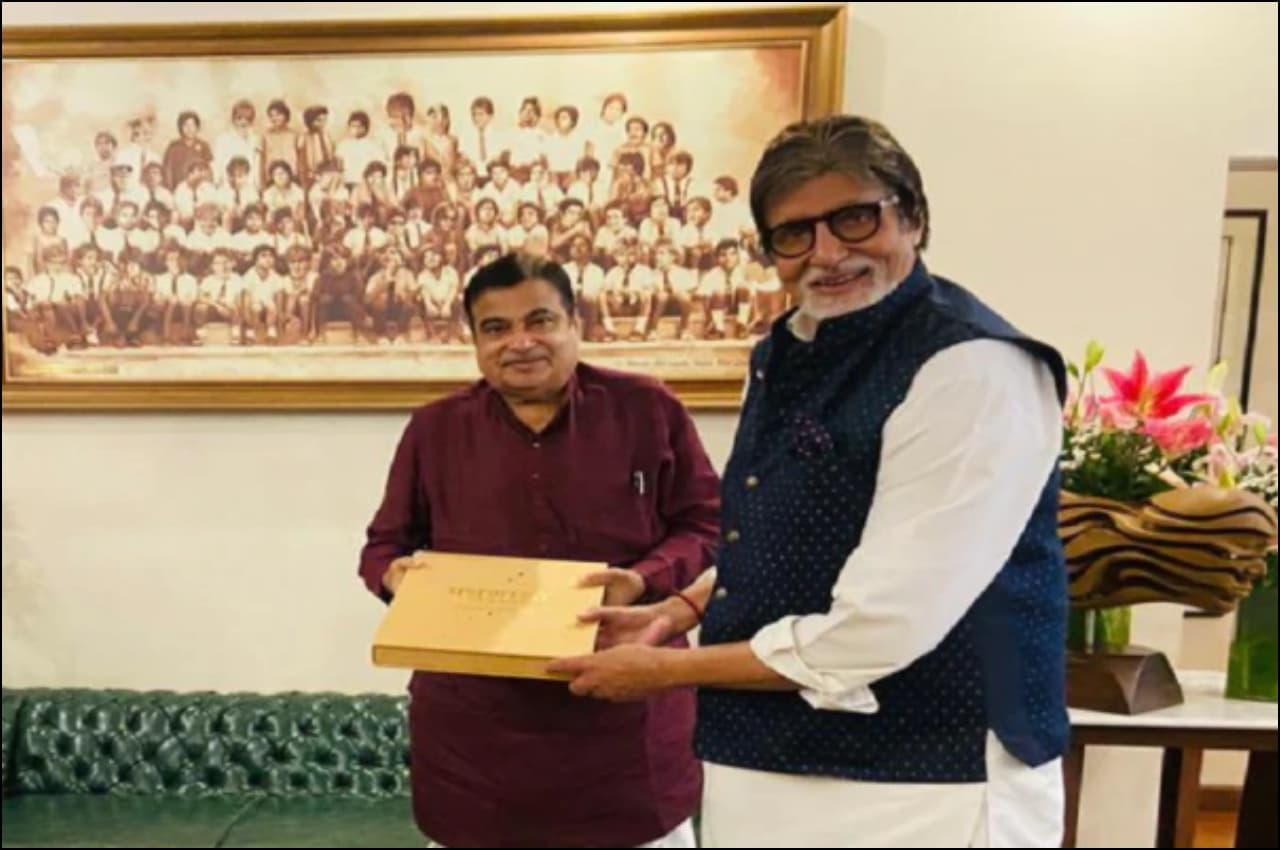 सड़क सुरक्षा को लेकर बिग-बी करेंगे लोगों को जागरूक! अमिताभ बच्चन से मिले नितिन गडकरी