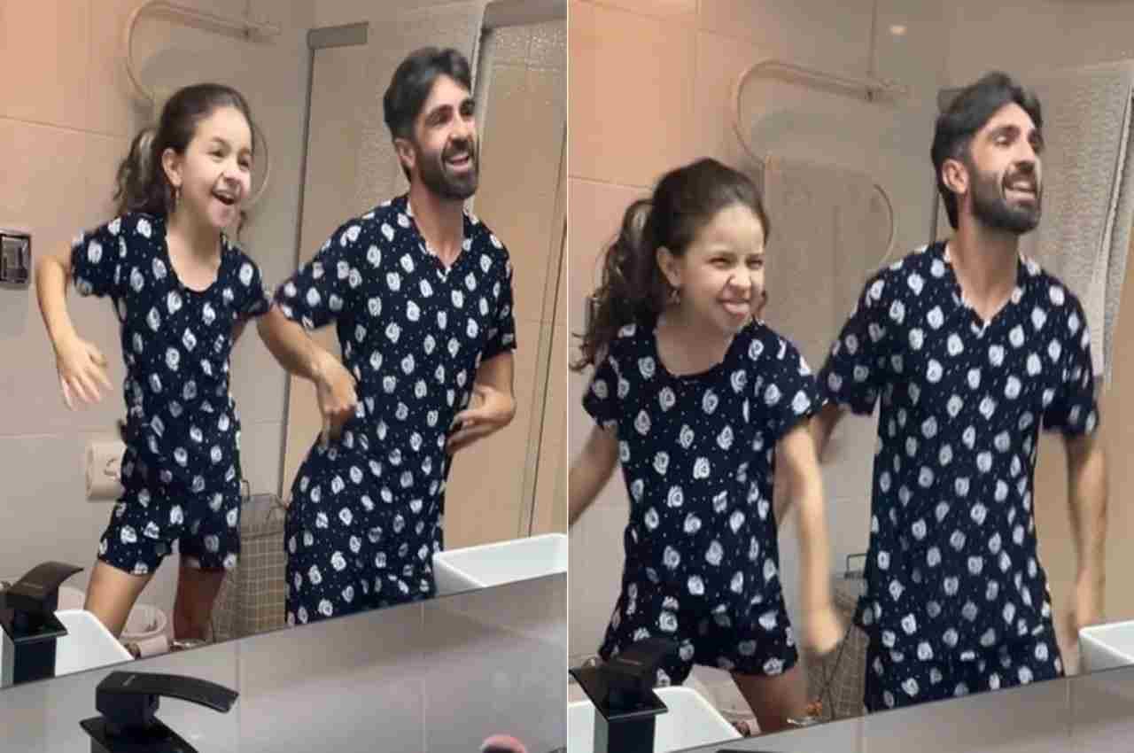 Viral Video: मिरर के सामने पापा और बच्ची ने किया ऐसा डांस, देख दिल हार रहे यूजर्स