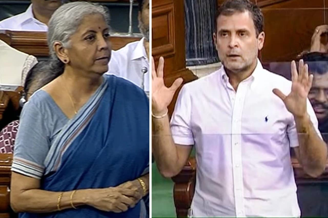 वित्त मंत्री बोलीं- रुपया गिरा नहीं है; राहुल का तंज- सरकार अहंकार से अंधी, महंगाई कैसे देखेगी