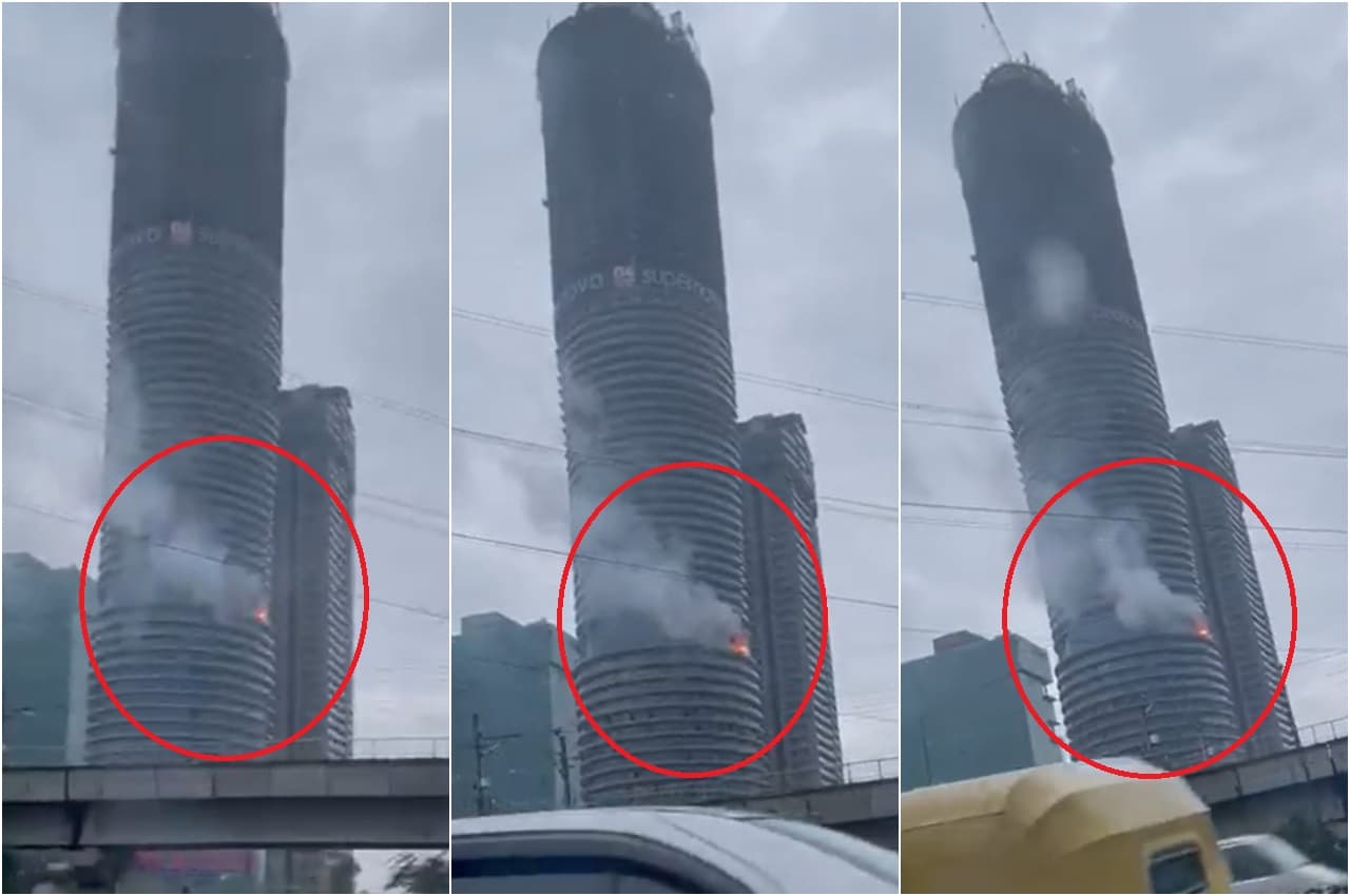 Noida News: सुपरटेक के Supernova टावर की 18वीं मंजिल पर आग, कारणों की जांच शुरू,  देखें Video