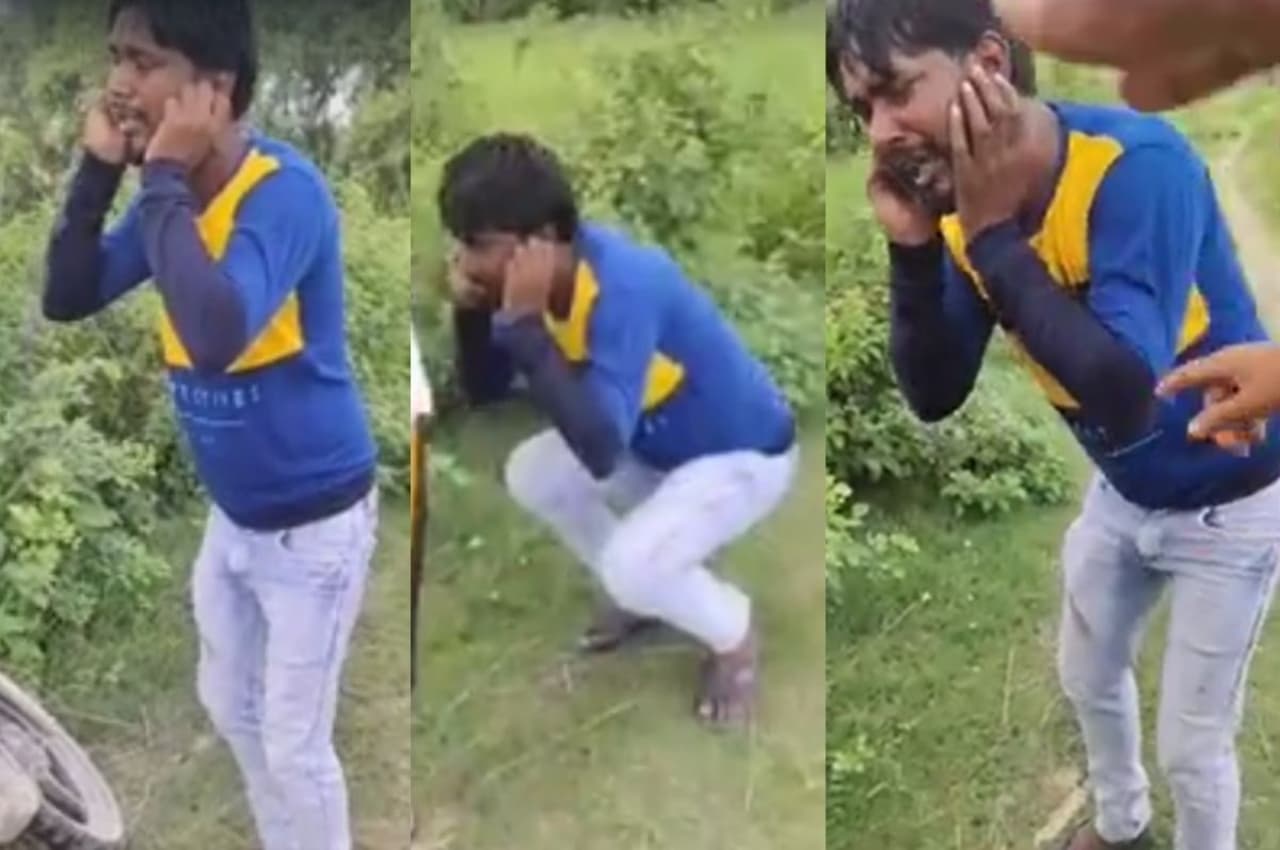 बीच सड़क पर एक टीचर को लोगों ने बनाया मुर्गा, वजह जान उड़ जाएंगे होश 