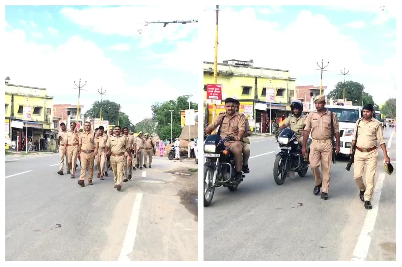 Gyanvapi Mosque Case: आयोध्या में पुलिस का फ्लैग मार्च, पुलिस छावनी में तब्दील हुआ क्षेत्र