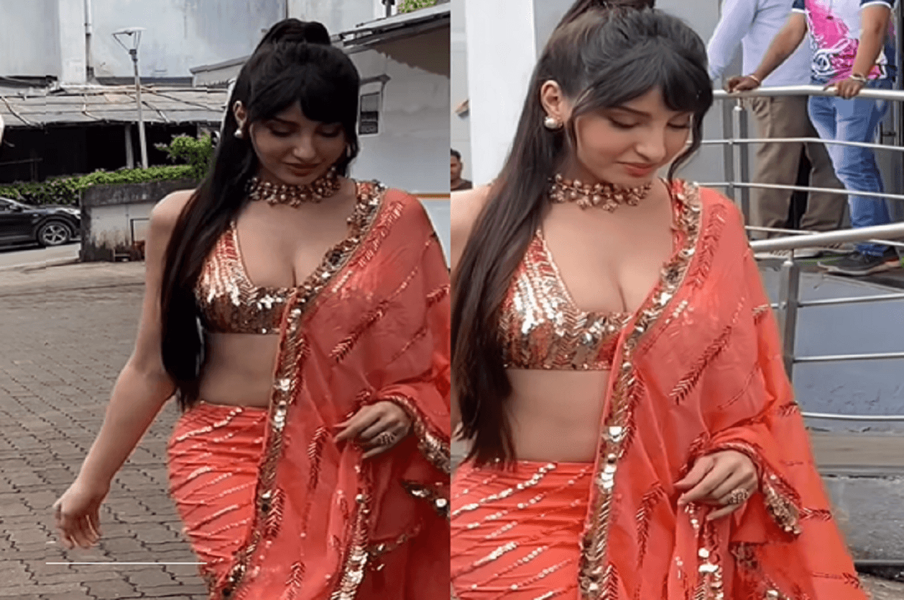 Nora Fatehi ने रेट्रो अवतार में ढाया कहर, साड़ी में लगाया ग्लैमर का तड़का