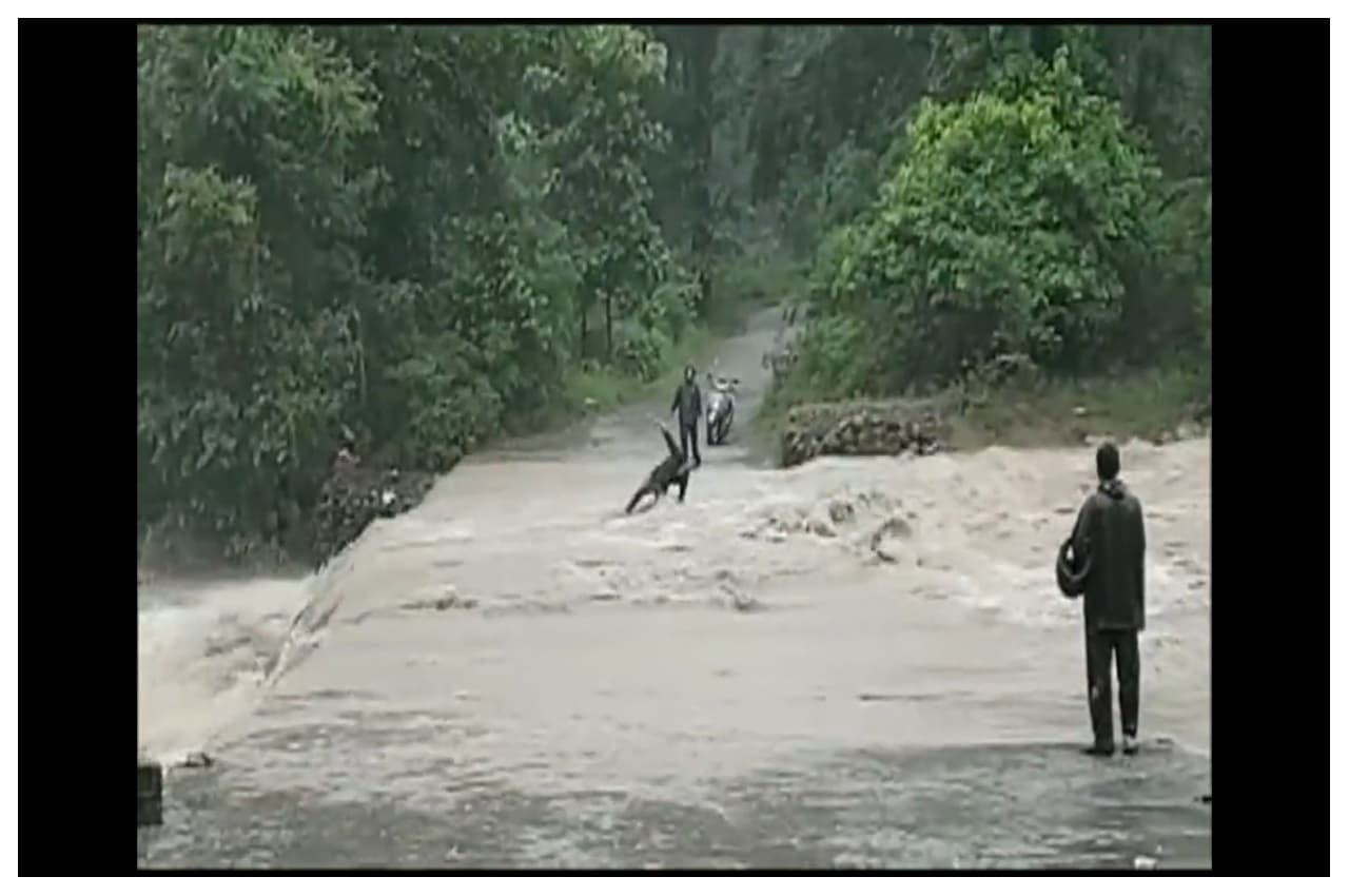 Uttarakhand: तेज पानी के बहाव में बह गया युवक, देखें दिल दहला देने वाला वीडियो