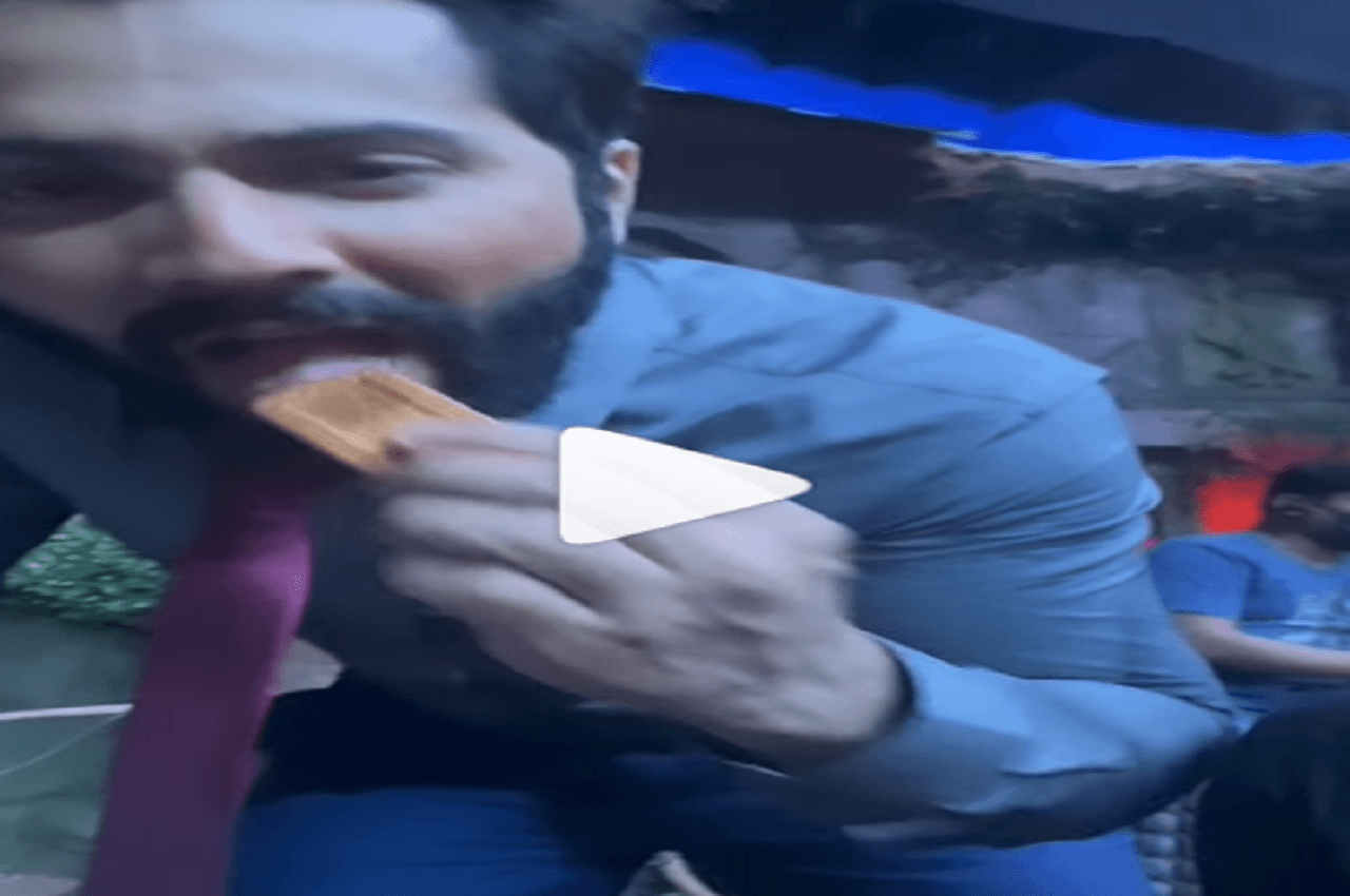 Varun Dhawan ने 'भेड़िया' के सेट पर लिया चाय और Parle-G बिस्किट का मजा, देखें वीडियो