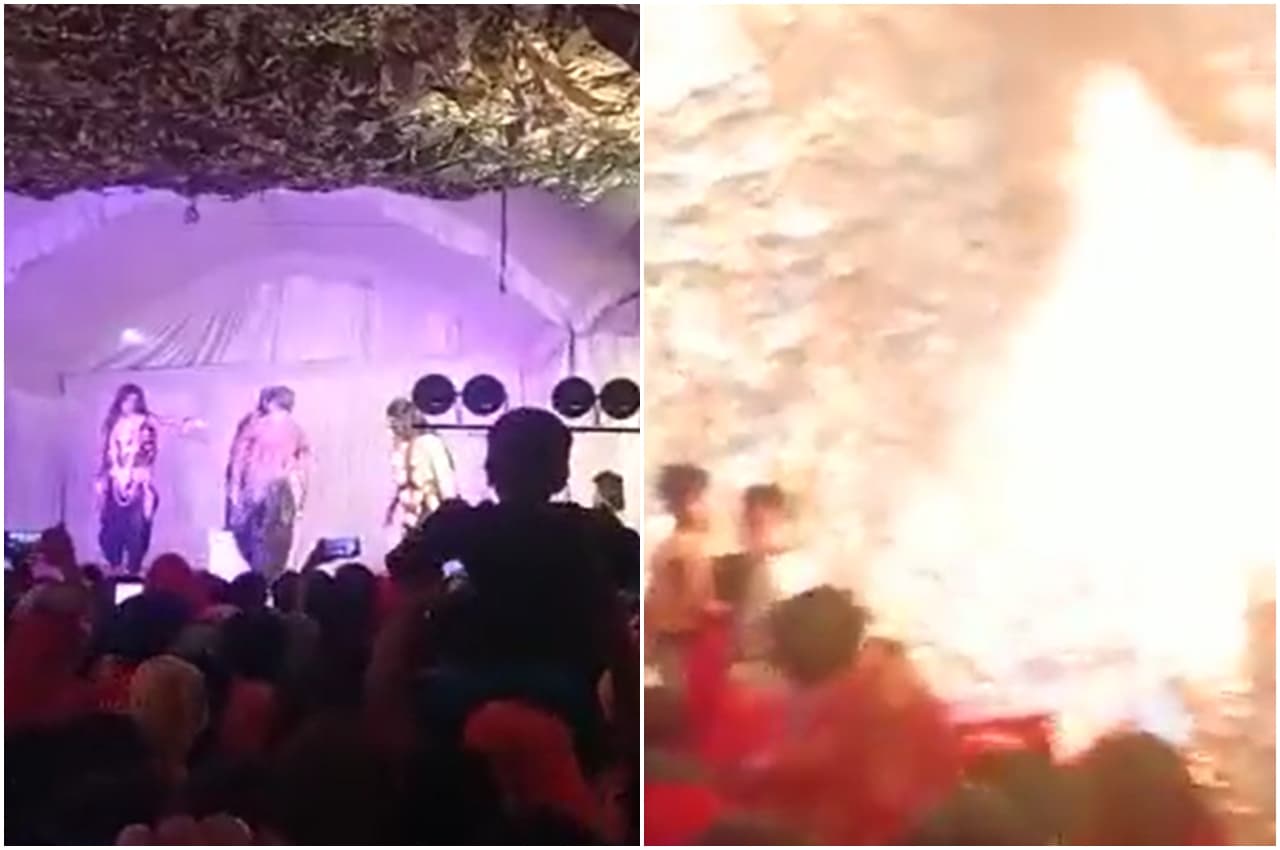 Bhadohi News: पलभर में लाक्षागृह बन गया दुर्गा पंडाल, 3 जिंदगियां हो गईं राख, सामने आया रूह कंपाने वाला Video