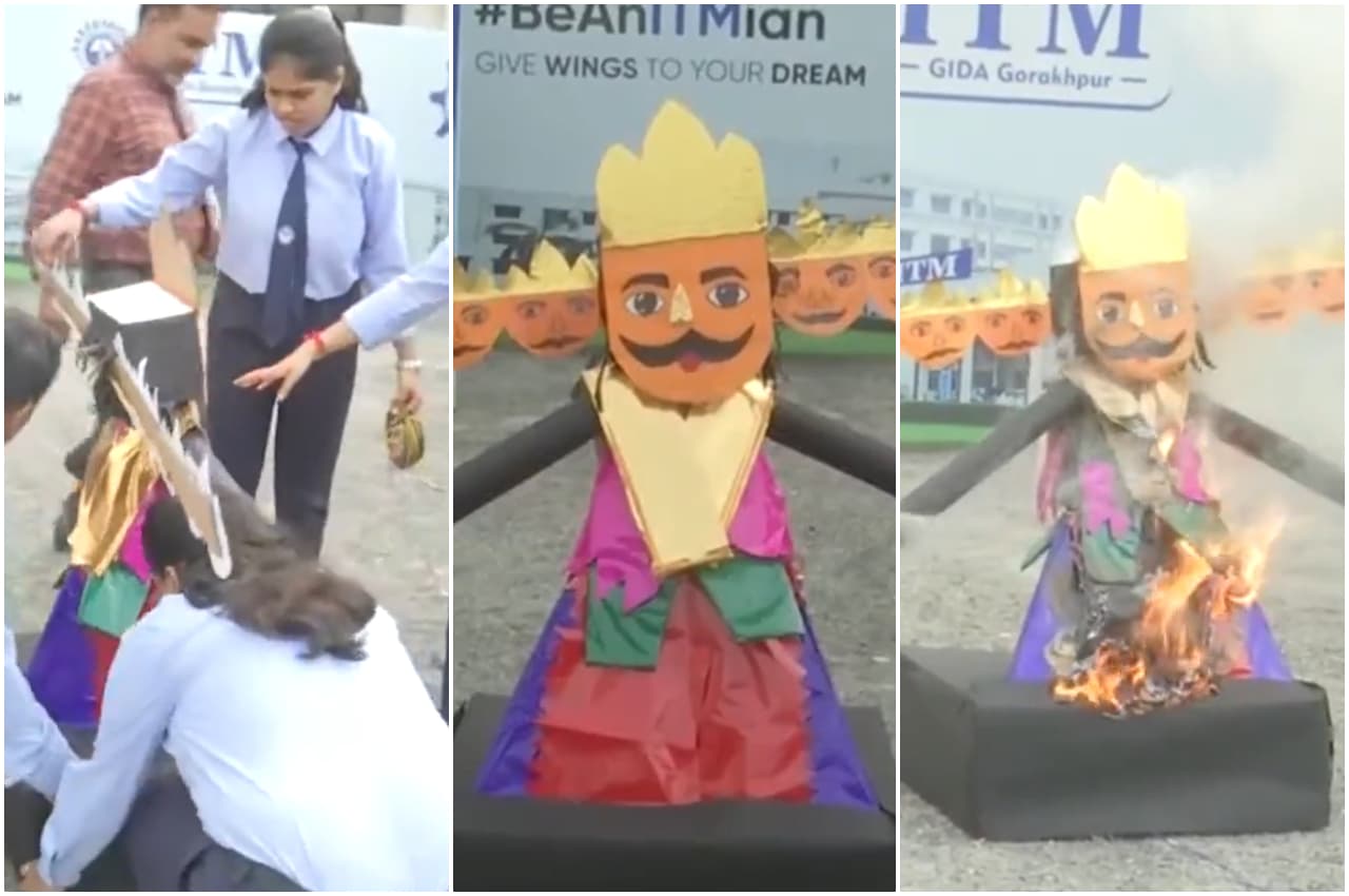 Viral Video: तकनीक का कमाल, बटन दबाते ही आई 'बूम' की आवाज और जलकर राख हो गया रावण, देखें