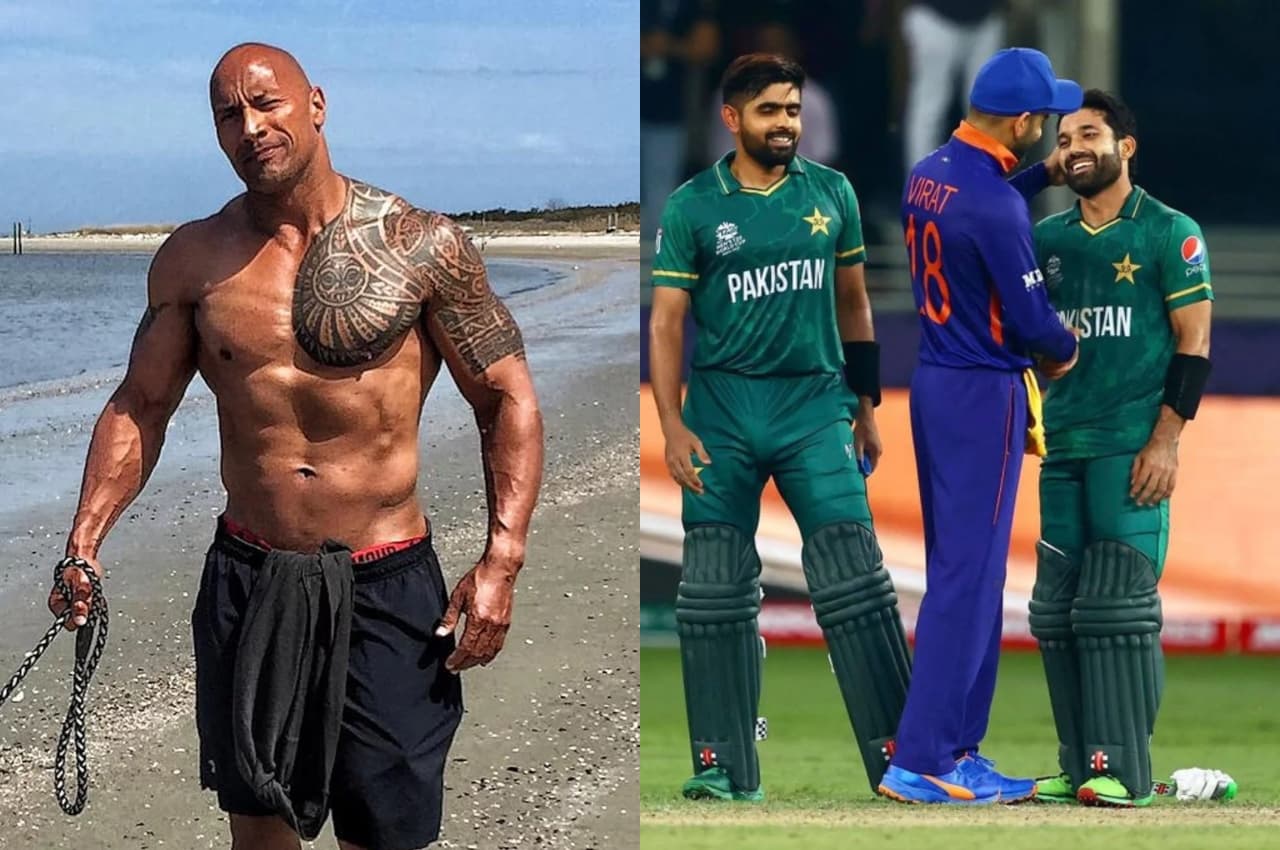T20 WC, IND vs PAK: महामुकाबले में कूदे 'द रॉक', मैच से पहले कर दिया मूड सेट