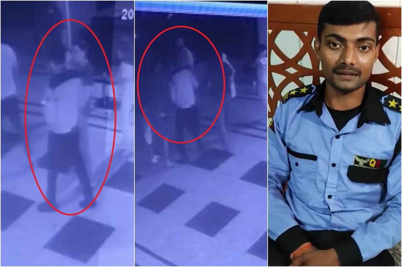 Noida में फिर सामने आया गार्ड की पिटाई को Video, महिला ने जड़े थप्पड़, पति ने प्राइवेट पार्ट पर मारी लात, देखें
