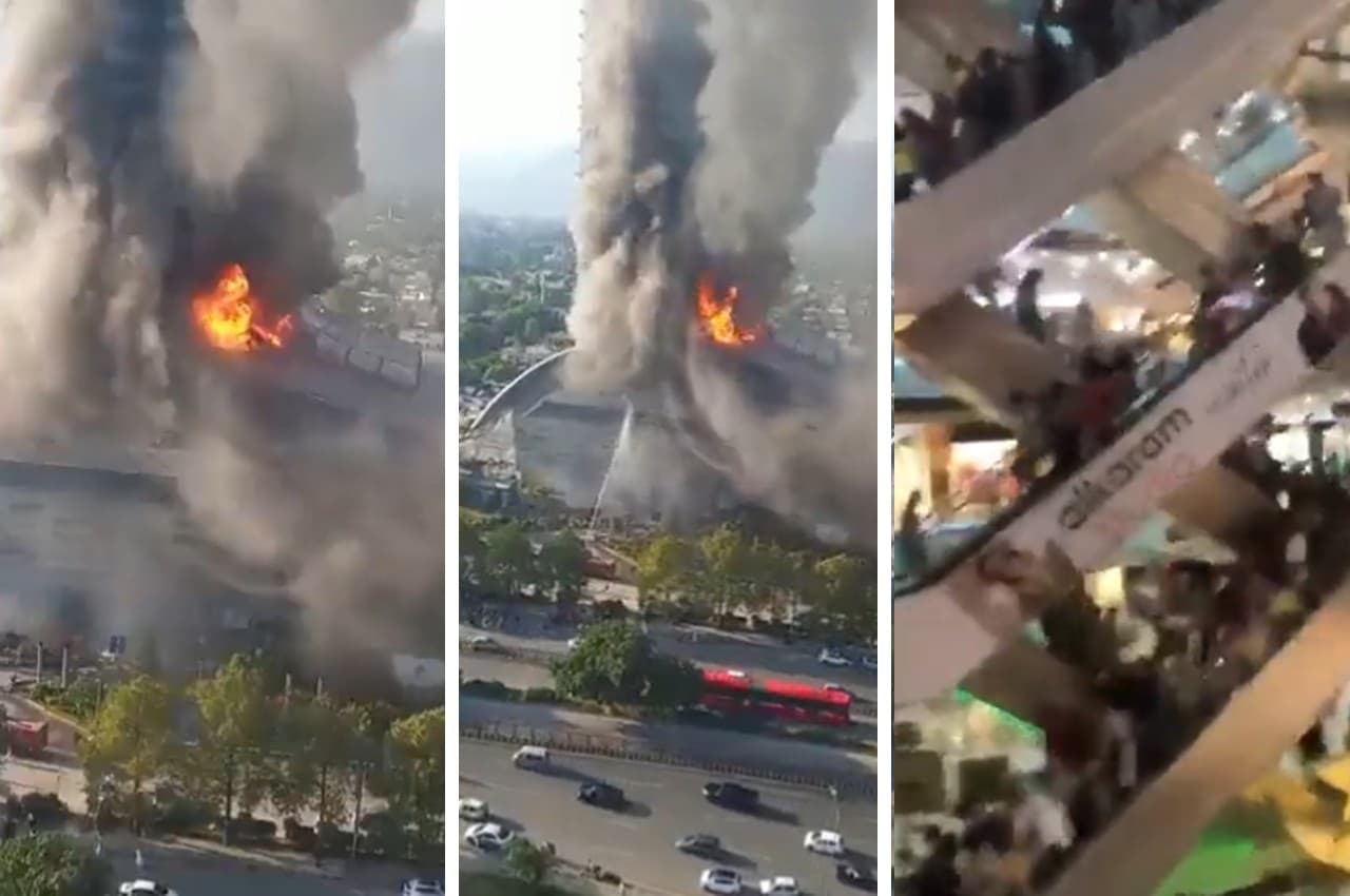 Pakistan: इस्लामाबाद के The Centaurus Mall में लगी भीषण आग, जान बचाने के लिए ऐसे भागे लोग