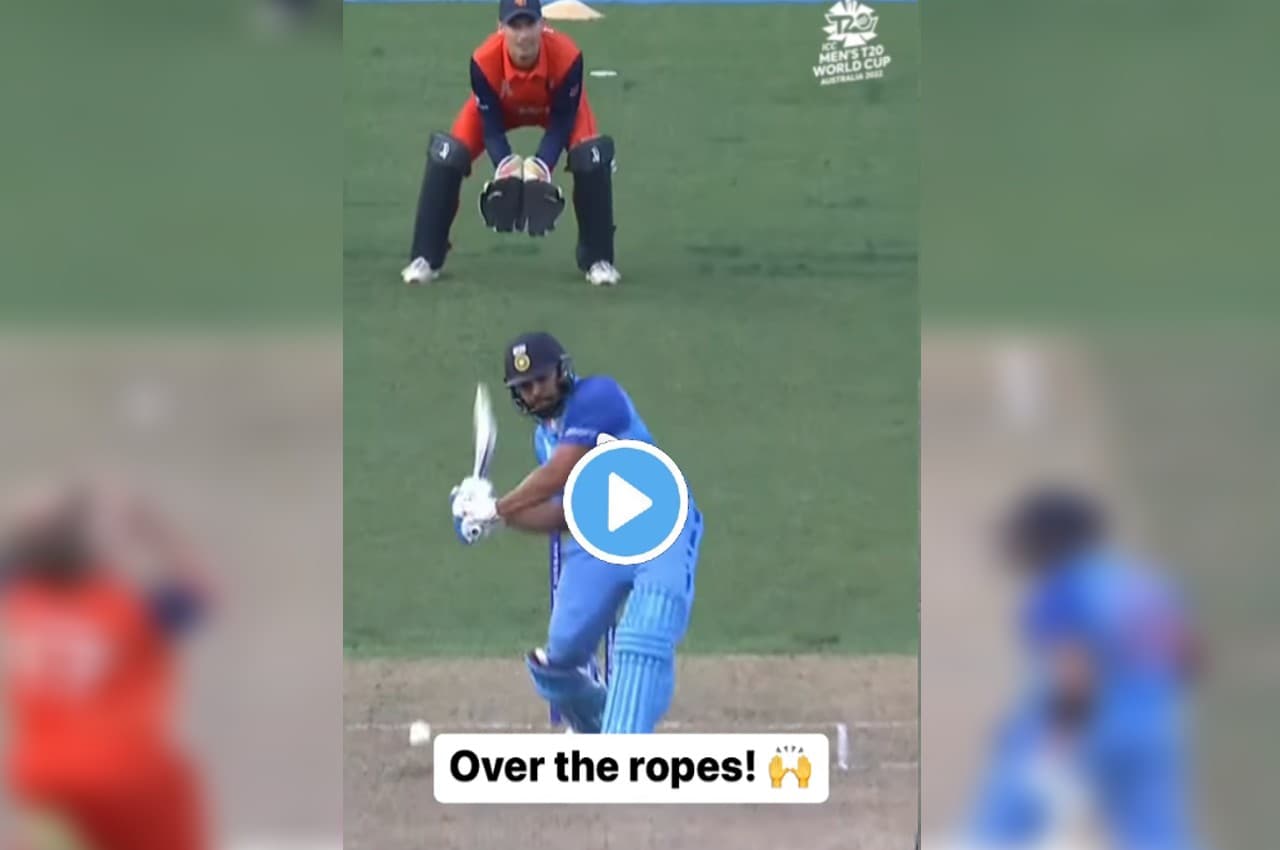 IND vs NED: 'ये है हिटमैन का पॉवर'..रोहित ने ठोका पॉवरफुल गगनचुंबी छक्का...हैरान रह गए विराट कोहली