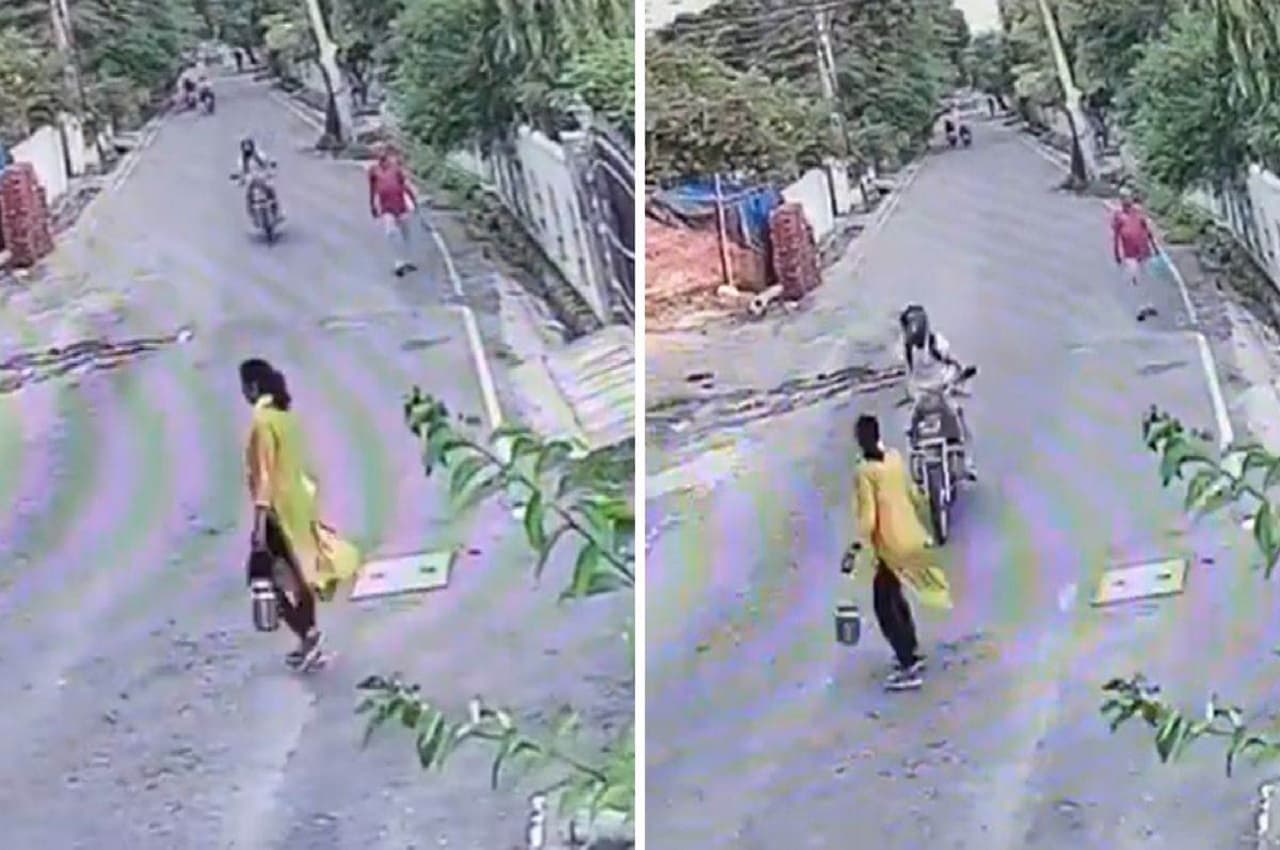 Dehradun: दूध लेकर जा रही महिला को तेज रफ्तार बाइक सवार ने मारी जोरदार टक्कर, कई फिट हवा में उछली, Video आया सामने