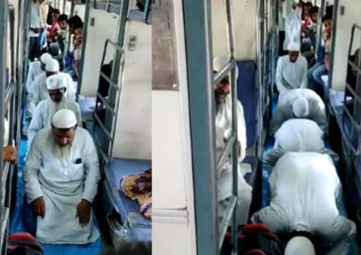 Namaz In Train: ट्रेन के स्लीपर कोच में नमाज पढ़ने का वीडियो वायरल, BJP नेता ने उठाए सवाल