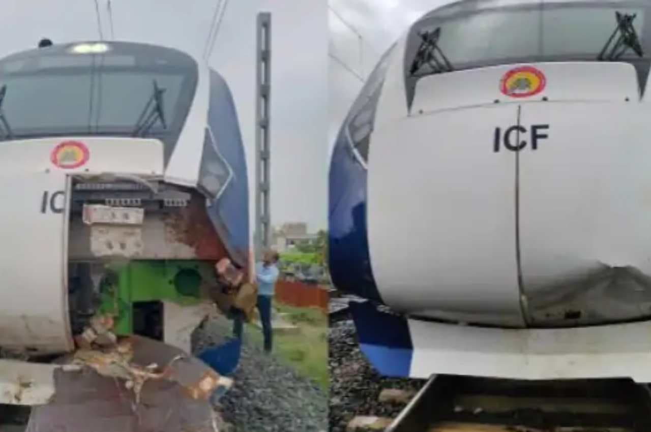Vande Bharat Express: दो दिन में दूसरी बार मवेशियों से टकराई वंदे भारत एक्सप्रेस, रेलवे ने दी सफाई