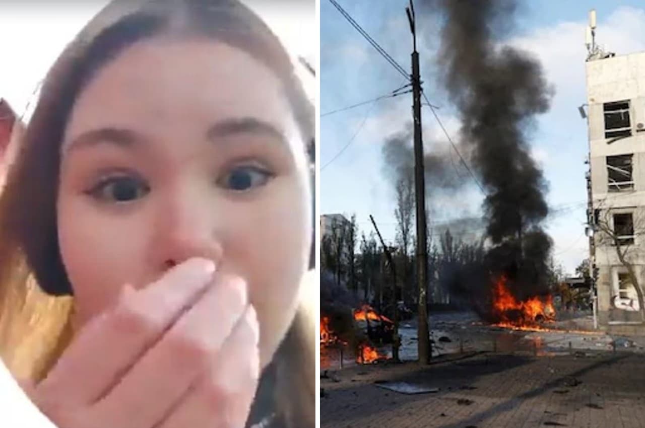 Russia-Ukraine War: यूक्रेनी लड़की शूट कर रही थी... तभी ऊपर से आ गिरी मिसाइल, Video देख सहम जाएंगे आप