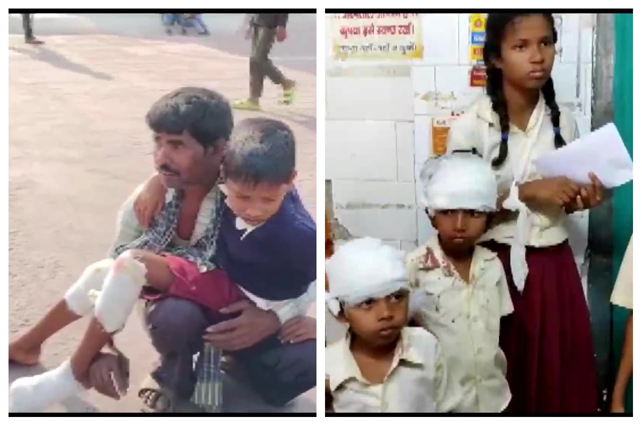 झारखंड में स्कूली बस पलटी, कई बच्चे घायल, तस्वीरें आई सामने