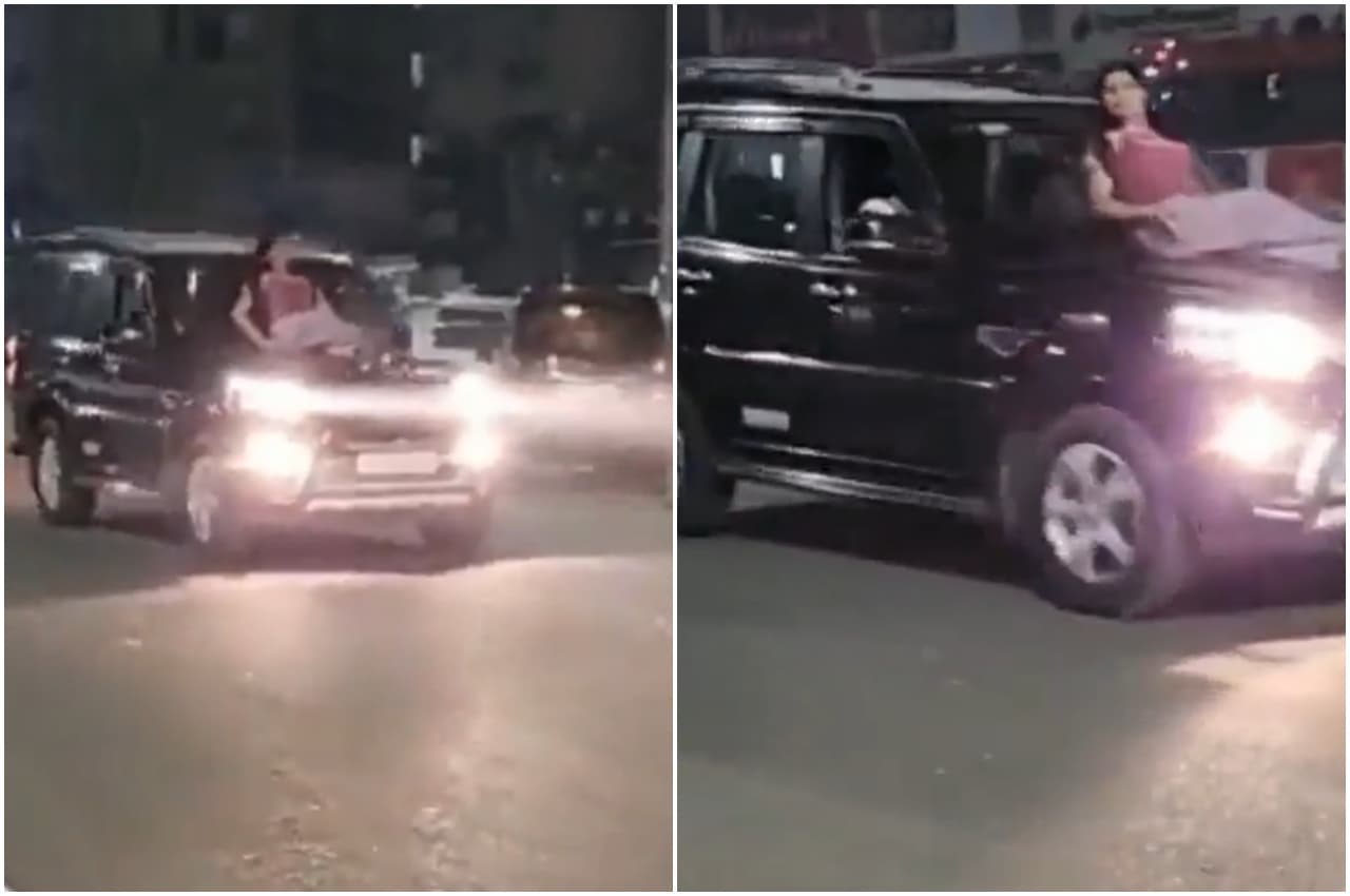 Viral Video: दौड़ती स्कॉर्पियो के बोनट पर बैठकर लड़की ने बनाई रील, अब नोएडा पुलिस ने ऐसे ठिकाने लगाई अकल