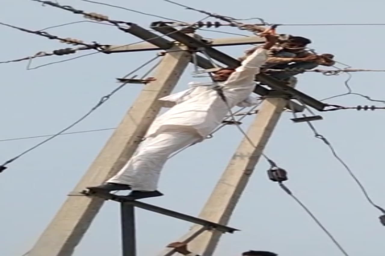 अचानक बिजली हुई गुल तो खंभे पर चढ़ गए विधायक, सोशल मीडिया पर हो रहा वीडियो वायरल