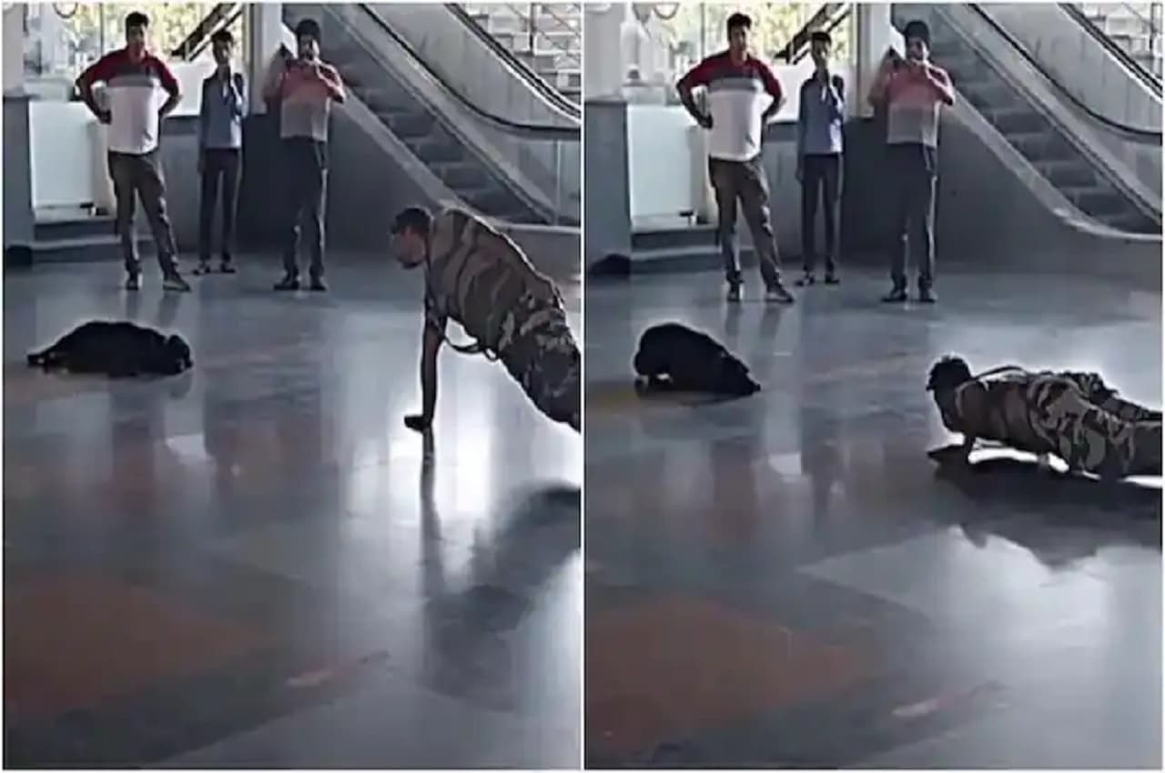दिल्ली मेट्रो स्टेशन पर CISF के जवान और कुत्ते के बीच दिखी गजब की जुगलबंदी, वायरल हो रहा ये Video