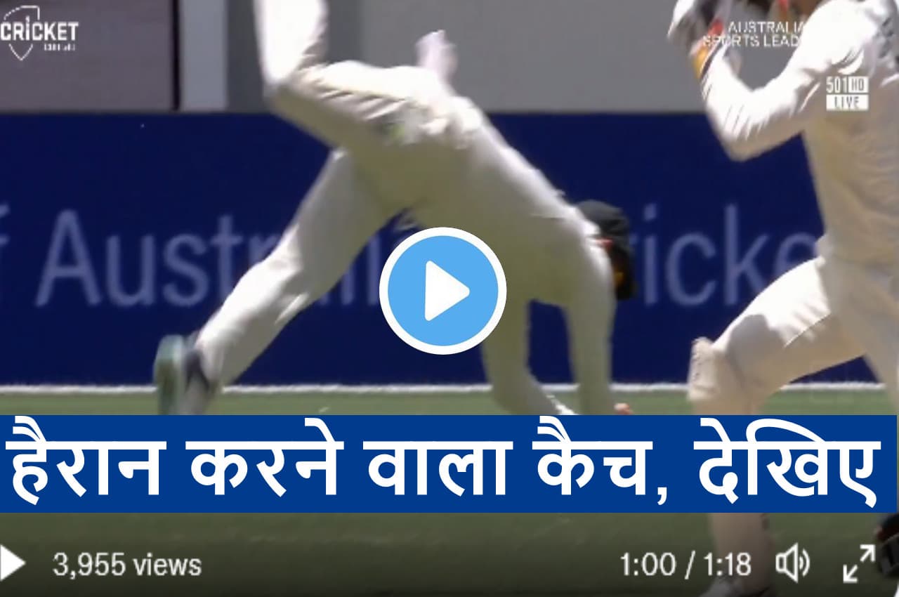 AUS vs WI:  स्टीव स्मिथ ने मारी बंदर जैसी गुलाटी...फिर हवा में ही पकड़ लिया अद्भुत कैच