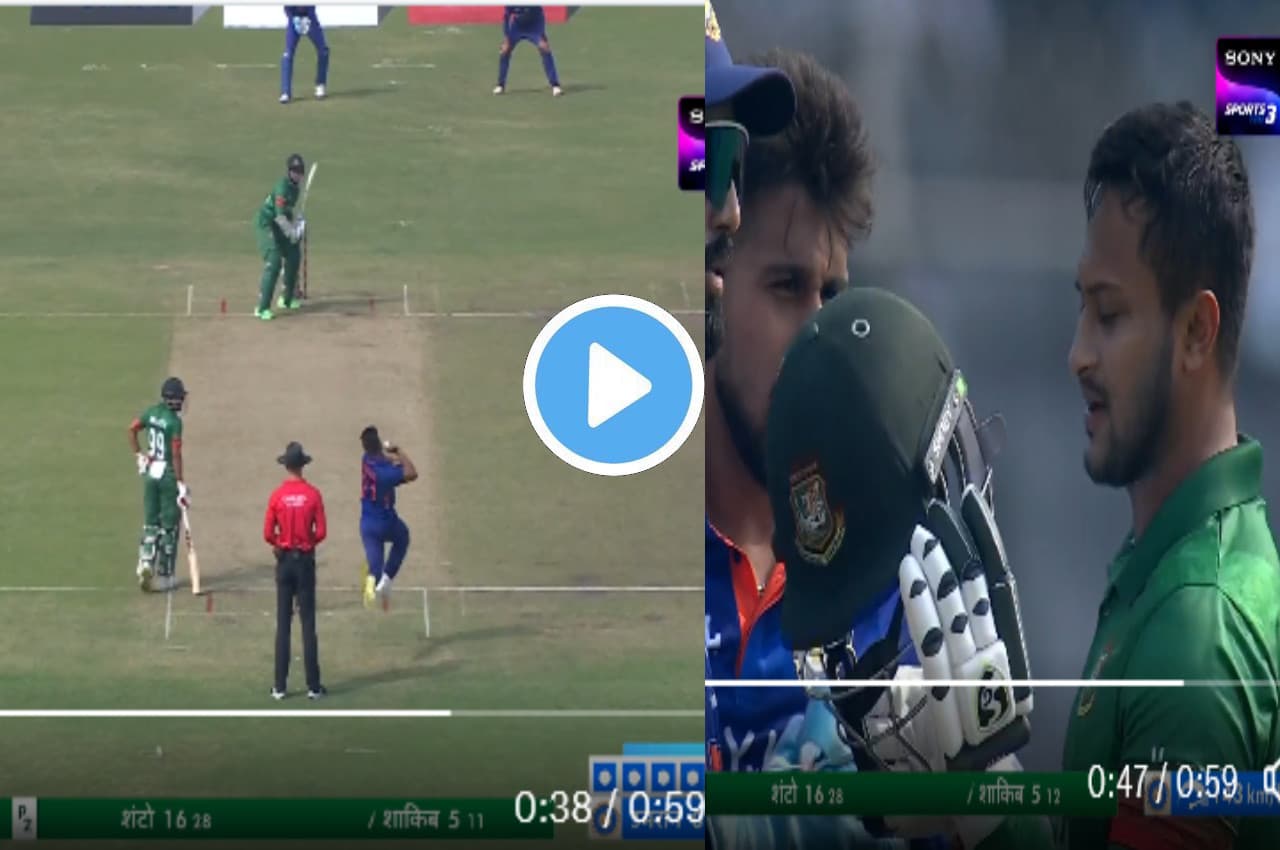 IND vs BAN: Umran Malik  ने पहले कमर पर मारी खतरनाक गेंद, फिर तोड़ डाला शाकिब का हेलमेट, देखें