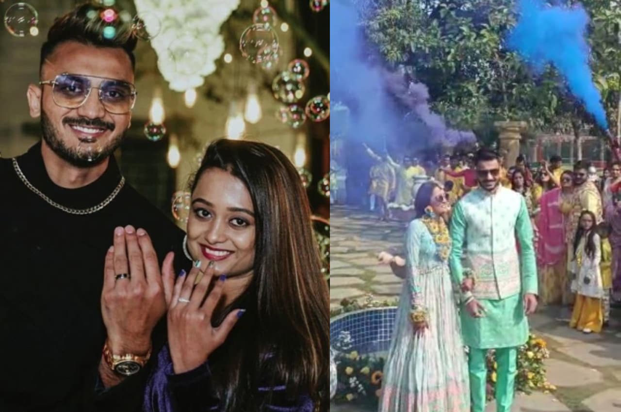 Axar Patel Wedding: केएल राहुल के बाद अक्षर पटेल के घर बजी शहनाई, मेहा पटेल पर चढ़ा हल्दी का रंग, देखें वीडियो