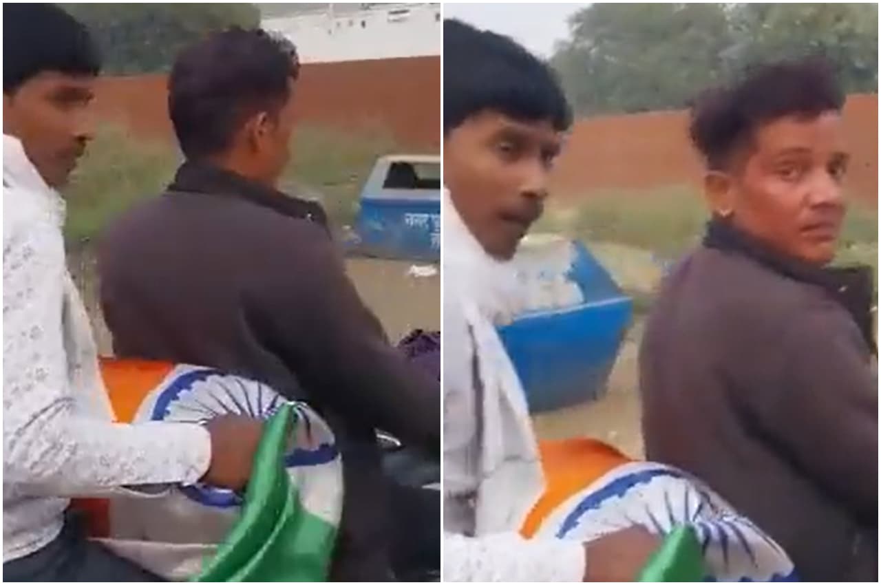 Viral Video: गैस सिलेंडर को तिरंगे में लपेट कर ले जा रहे थे बाइक सवार, फिर पुलिस ने किया ये काम, देखें