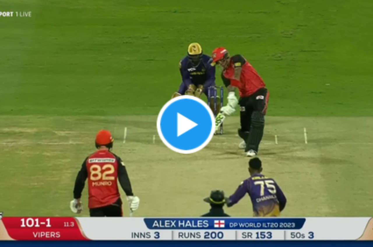 ILT20: Alex Hales ने मचाया गदर, कड़क छक्के ठोक 59 गेंदों में कूट डाले 110 रन, देखें वीडियो