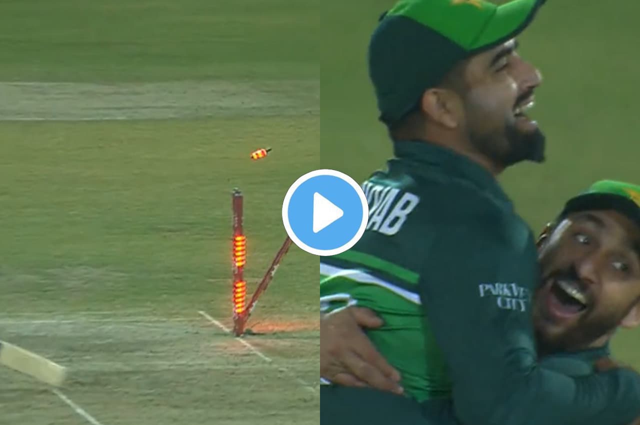 PAK vs NZ: डेब्यू किए बिना छा गया ये खिलाड़ी, रॉकेट थ्रो से उड़ा डाला स्टंप, देखें वीडियो