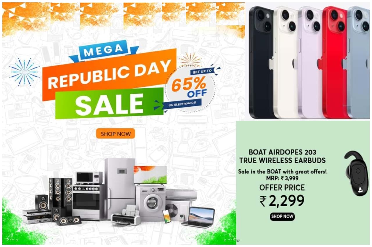 Republic Day Sale 2023: iPhone-टीवी-लैपटॉप-स्मार्टवॉच पर 65 प्रतिशत तक की छूट! डिटेल्स में यहां जानें...