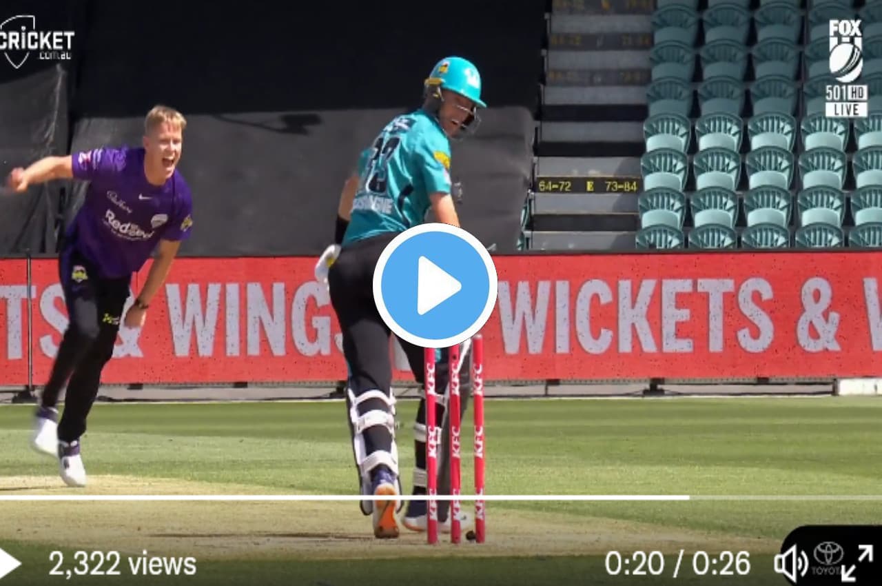 BBL 2023: Nathan Ellis ने खतरनाक गेंद से उड़ा दी Labuschagne की गिल्लियां, हिल भी नहीं पाया बल्लेबाज, देखें