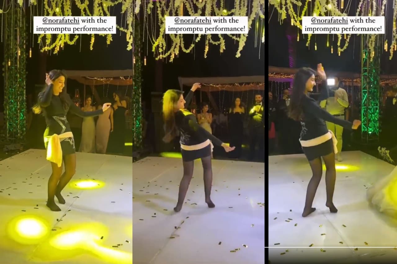 Nora Fatehi new dance video: शादी में बेली डांस से नोरा फतेही ने लगाई 'आग', लचकती कमर देख झूम उठे लोग