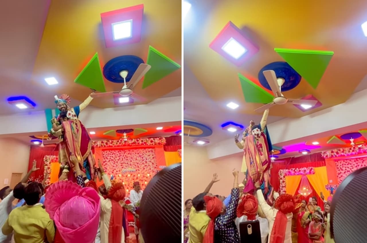 Shadi ka video: वरमाला पर दुल्हन ने की ऐसी हरकत जमीन से 20 फुट ऊपर पंखे पर लटक गया दूल्हा, देखें वीडियो 