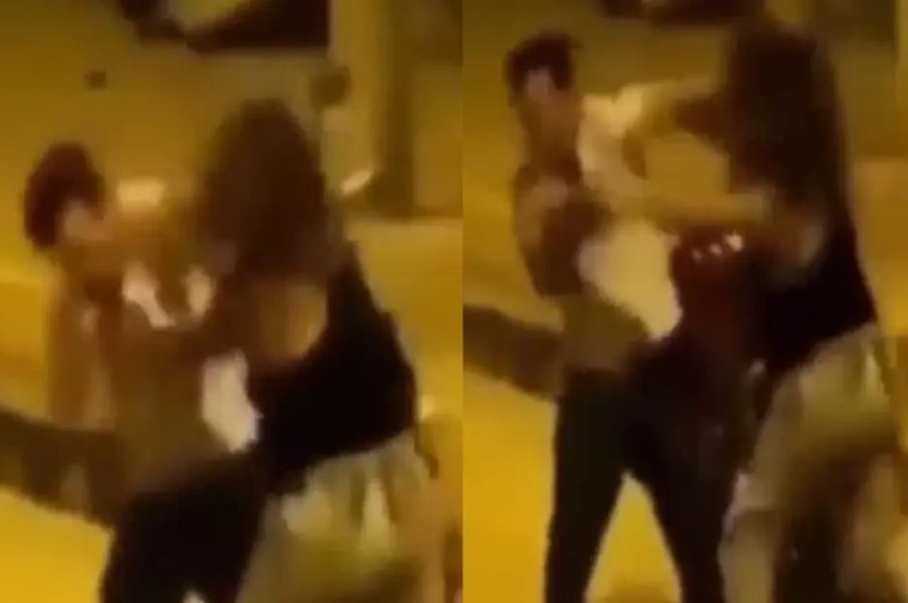 Video: सड़क पर ही रोमांस करने को आतुर लड़का, लड़की ने मारे 30 सेकेंड में 30 थप्पड़