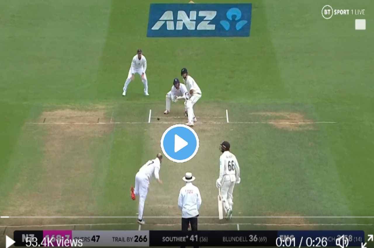 NZ vs ENG: Southee ने बल्ले से मचाई तबाही...आगे बढ़कर ठोका खतरनाक छक्का, देखें