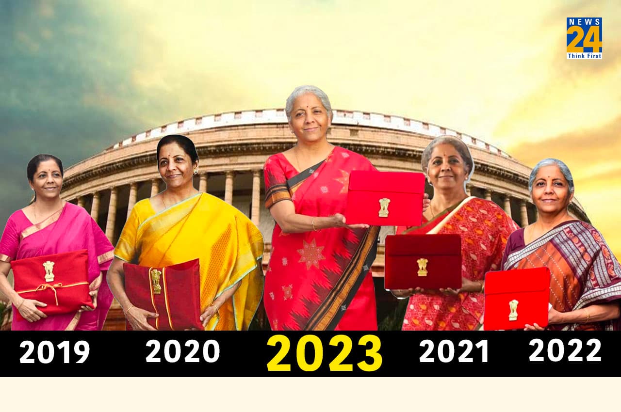 Union Budget 2023: निर्मला सीतारमण की साड़ी के रंग में छिपे हैं राज, जानिए 2019 से 2023 तक क्या रहा संदेश
