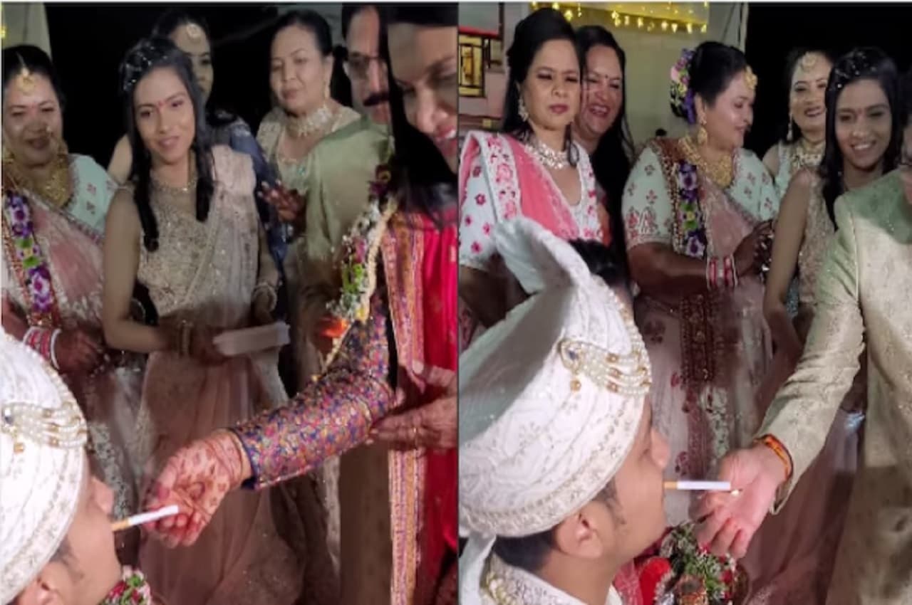 दूल्हे का स्वागत दुल्हन के घरवालों ने सिगरेट जलाकर किया, खुद ससुर जी ने जलाई, देखें-Video