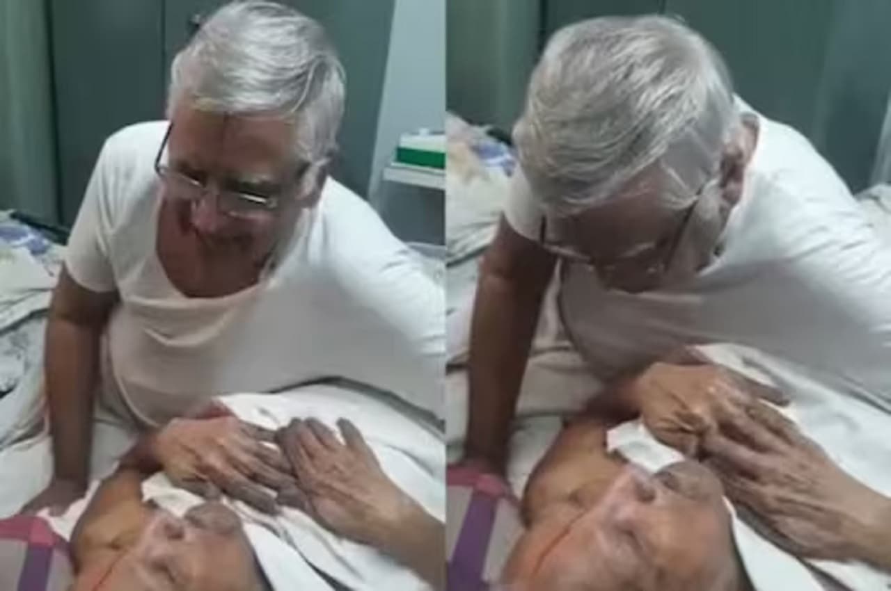 105 साल के पिता के लिए 75 साल के बेटे ने गाया गाना, ये वायरल वीडियो आपकी आंखों में आंसू ला देगा