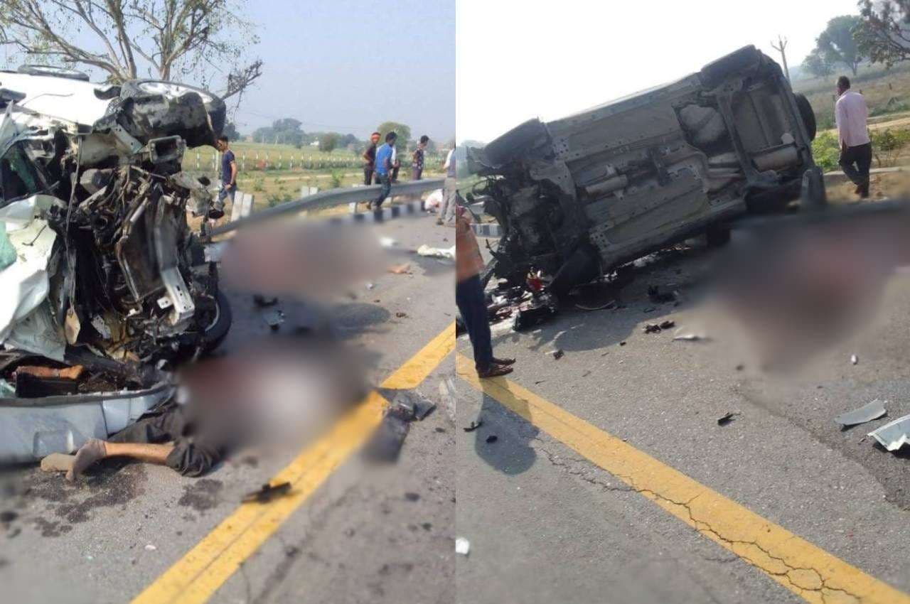 फिरोजाबाद में लखनऊ एक्सप्रेसवे पर भीषण हादसा, शादी से लौट रहे एक ही परिवार के 5 लोगों की मौत, 7 घायल