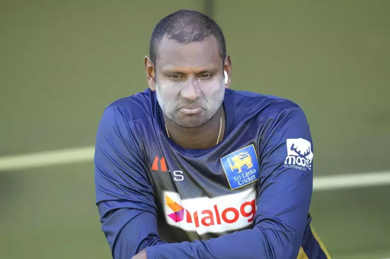 NZ vs SL Angelo Mathews Angelo Mathews Shakib Al Hasan ODI World Cup 2023