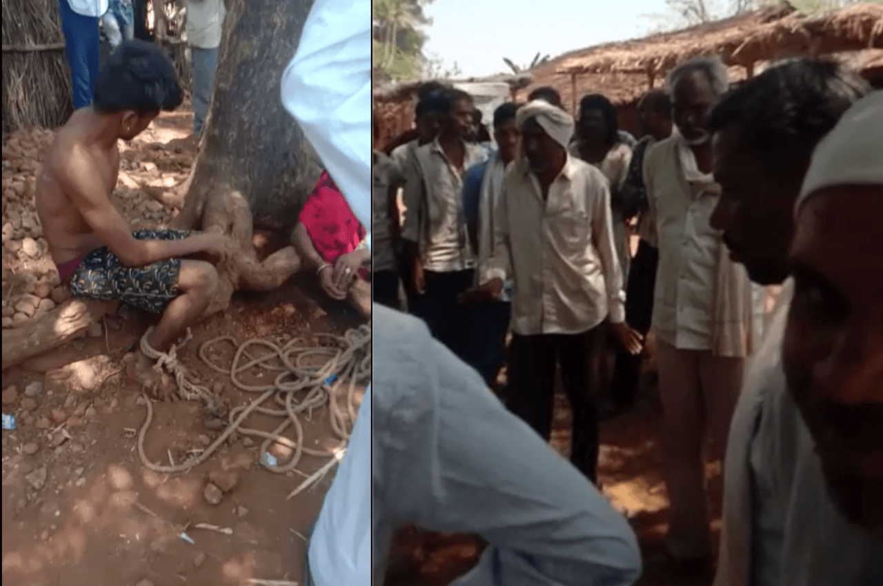 मध्यप्रदेश के खंडवा में भाई-बहन को प्रेमी-प्रेमिका समझकर लोगों ने पेड़ से बांधकर पीटा, तीन आरोपी गिरफ्तार