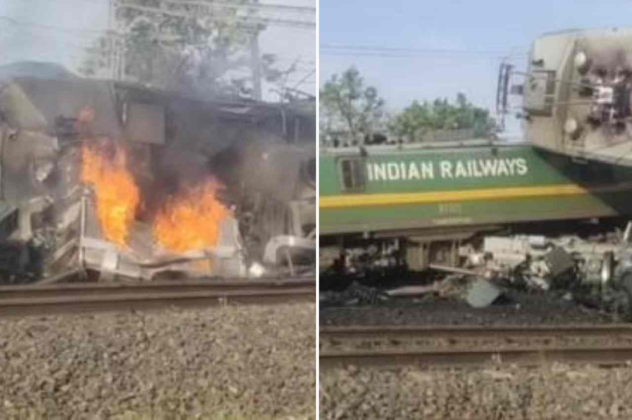 MP Train Accident: शहडोल के सिंहपुर में ट्रेन हादसा, दो मालगाड़ियों की टक्कर के बाद लगी आग