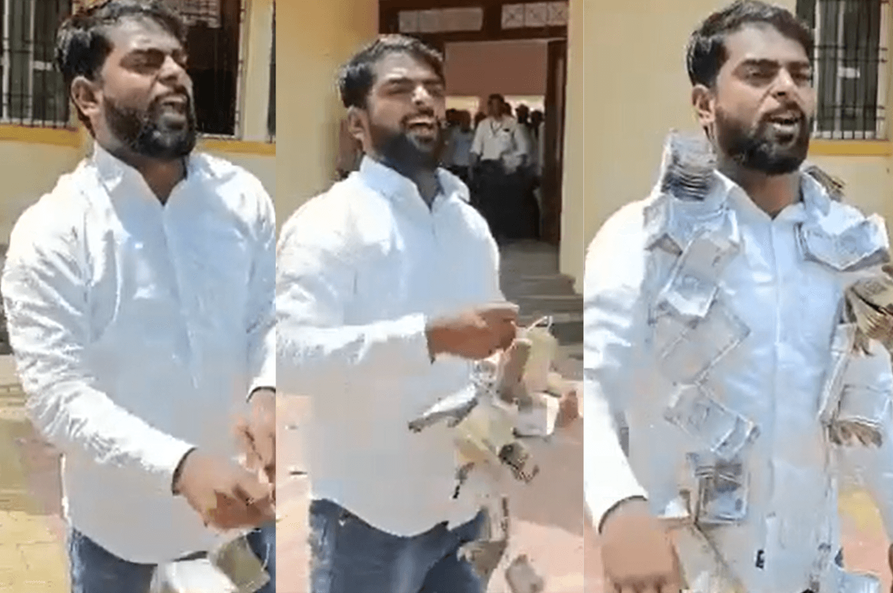 'हवा में उड़ा दिए दो लाख रुपए...', पंचायत अफसर की रिश्वतखोरी से गुस्से में था सरपंच, देखें VIDEO