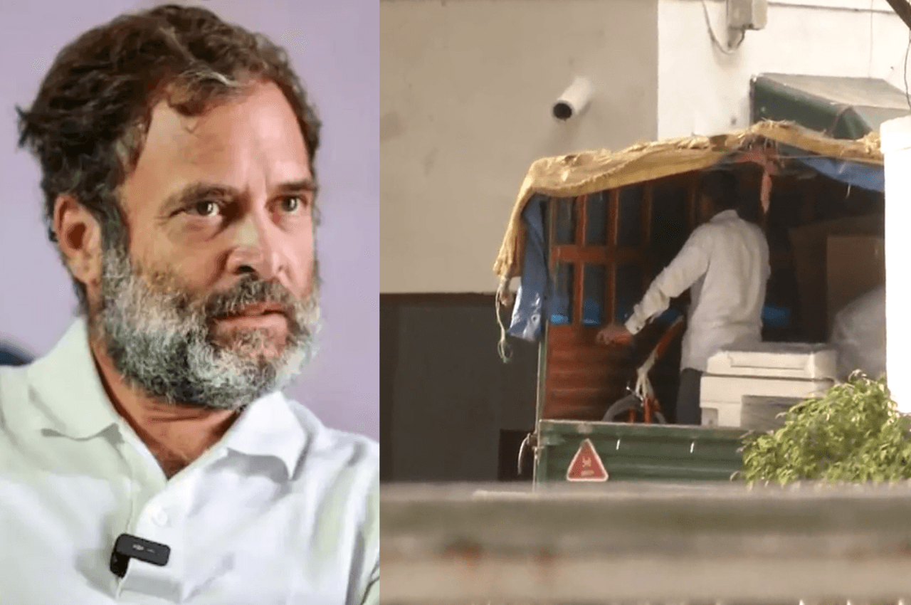 VIDEO: खाली हो रहा राहुल गांधी बंगला, ट्रक 10 जनपथ के लिए निकले, मां सोनिया के साथ रहेंगे पूर्व सांसद