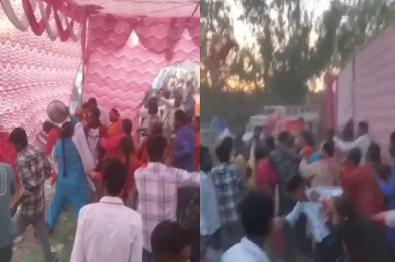 VIDEO: दहेज की मांग को लेकर युद्धस्थल बन गया शादी का माहौल, देखें