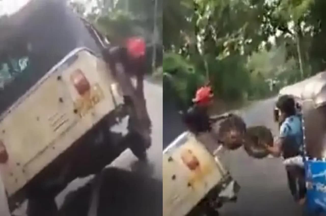 Viral: ऑटो को चलाते हुए ही ये लड़का बदल देता है खराब टायर, देखें हैरतअंगेज वीडियो