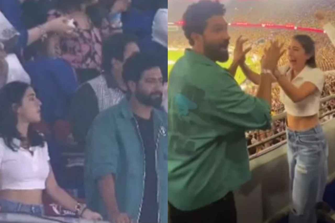 IPL 2023 Final: विकी कौशल संग मैच देखने पहुंची सारा अली खान, सीएसके की जीत पर कुछ यूं किया सेलिब्रेट, देखें वीडियो