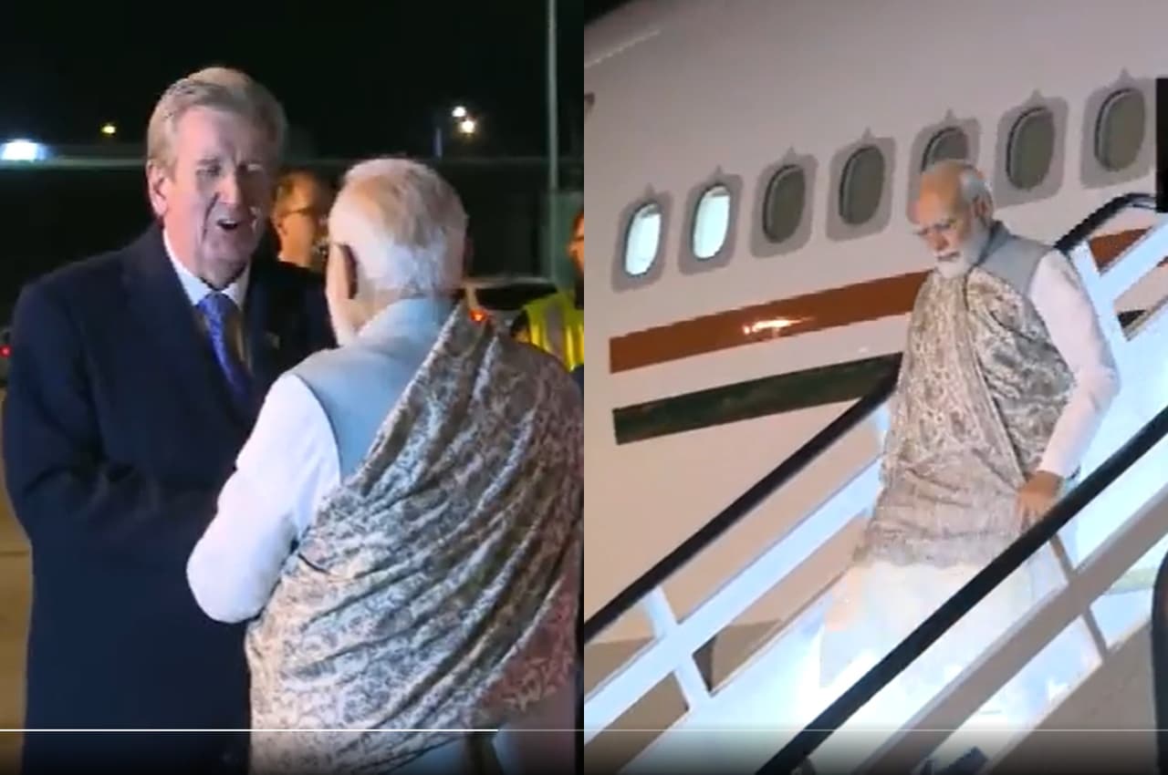 पापुआ न्यू गिनी से ऑस्ट्रेलिया पहुंचे पीएम मोदी, एयरपोर्ट पर हुआ भव्य स्वागत